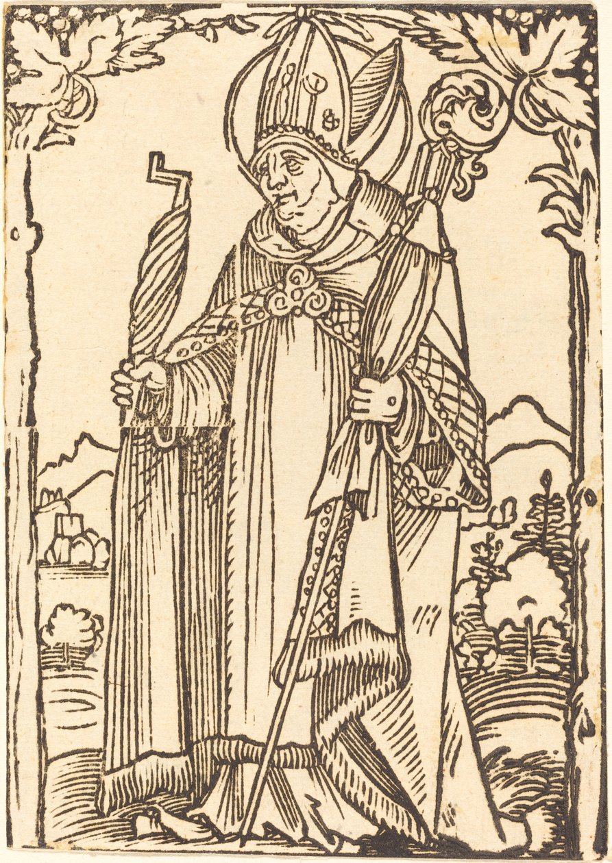 Saint Erasmus as Bishop by Sebald Beham