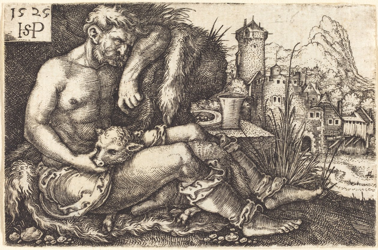 The Shepherd by Sebald Beham