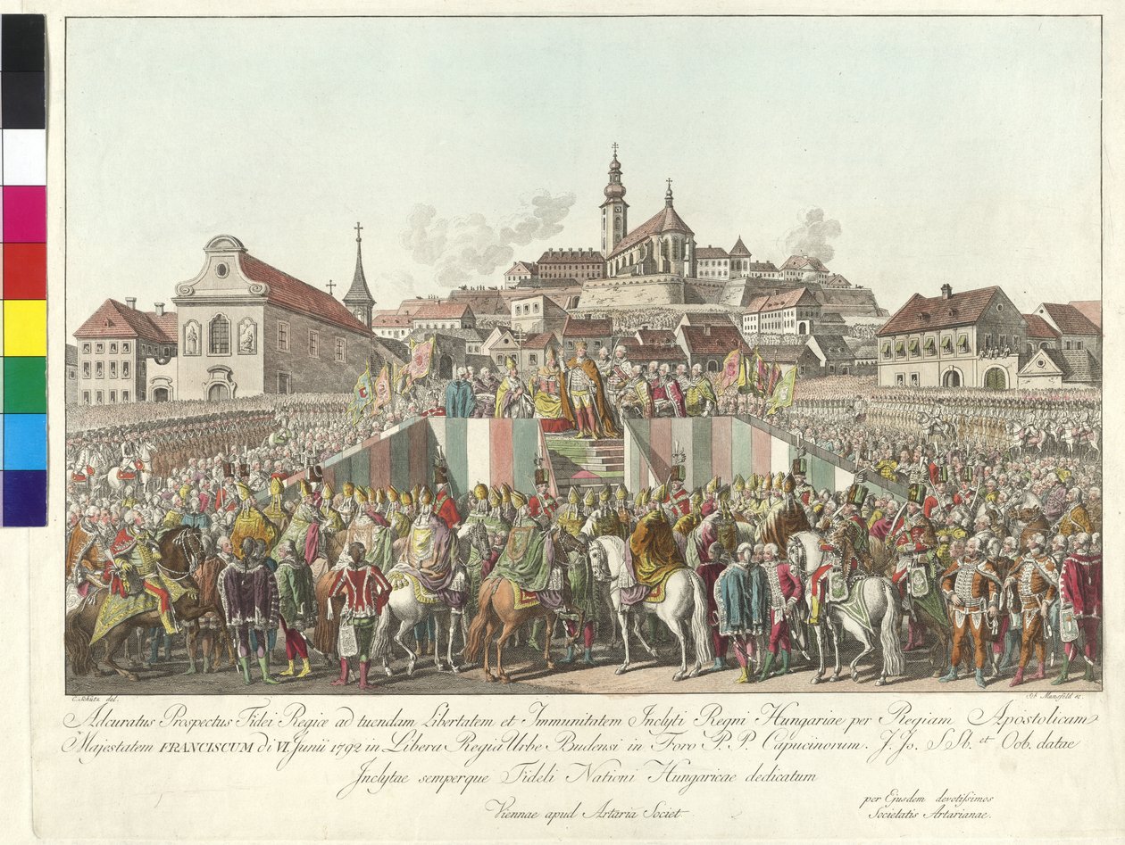 Coronation of Emperor Franz II to the King of Hungary in Budapest on 6th June 1792 by Sebastian Mansfeld