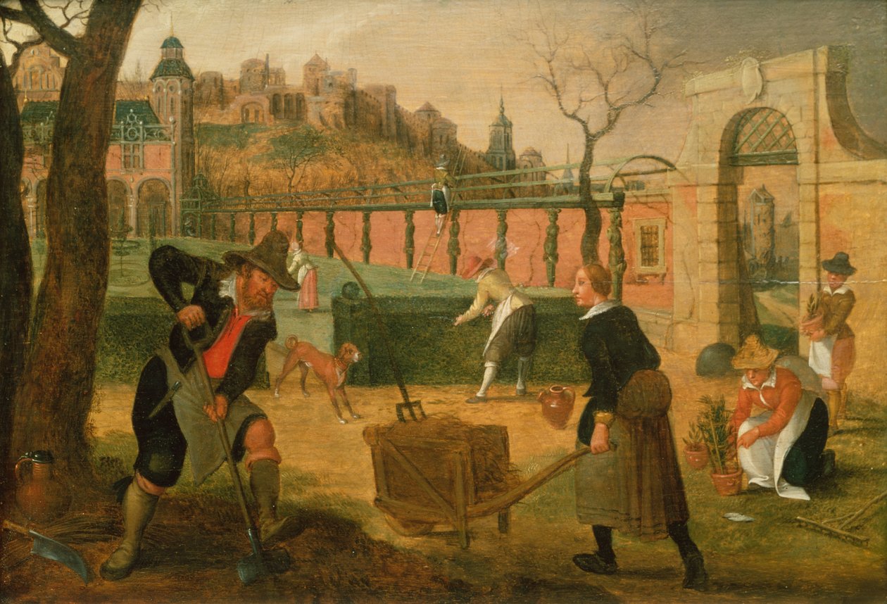 Gardeners at Work by Sebastian Vrancx