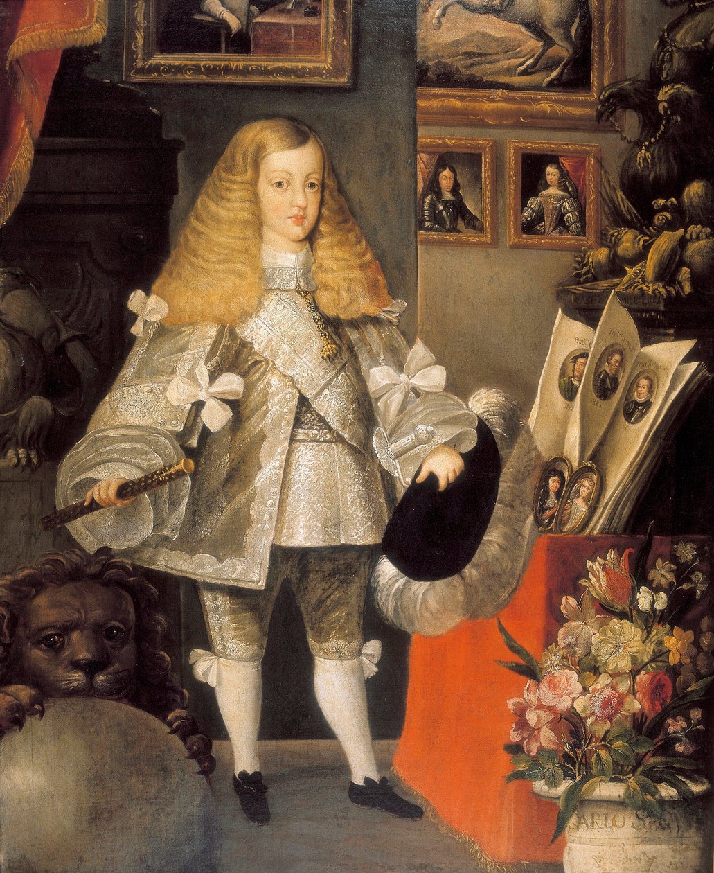 Portrait of Charles II of Spain (detail) by Sebastian de (attr.to) Herrera Barnuevo