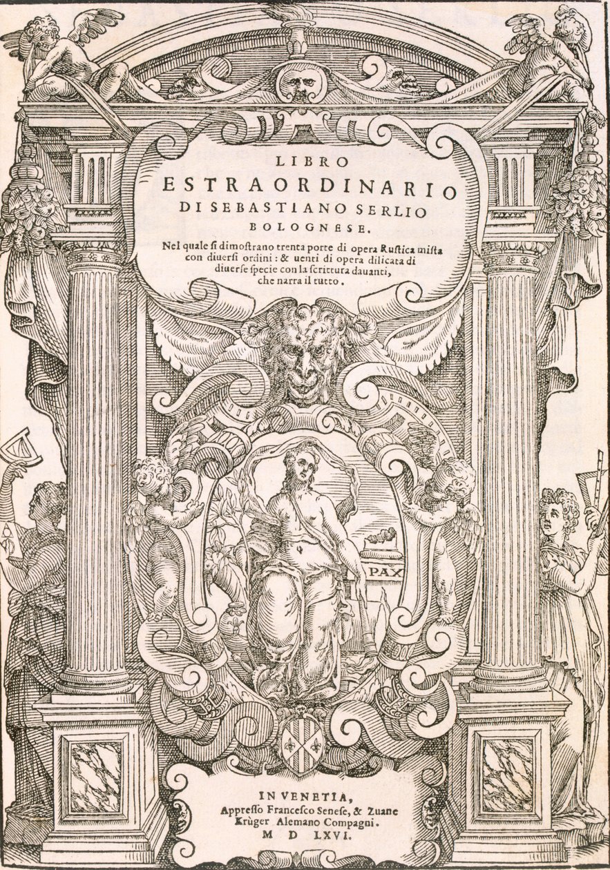 Frontispiece to 'Libro Estraordinario' by Sebastiano Serlio