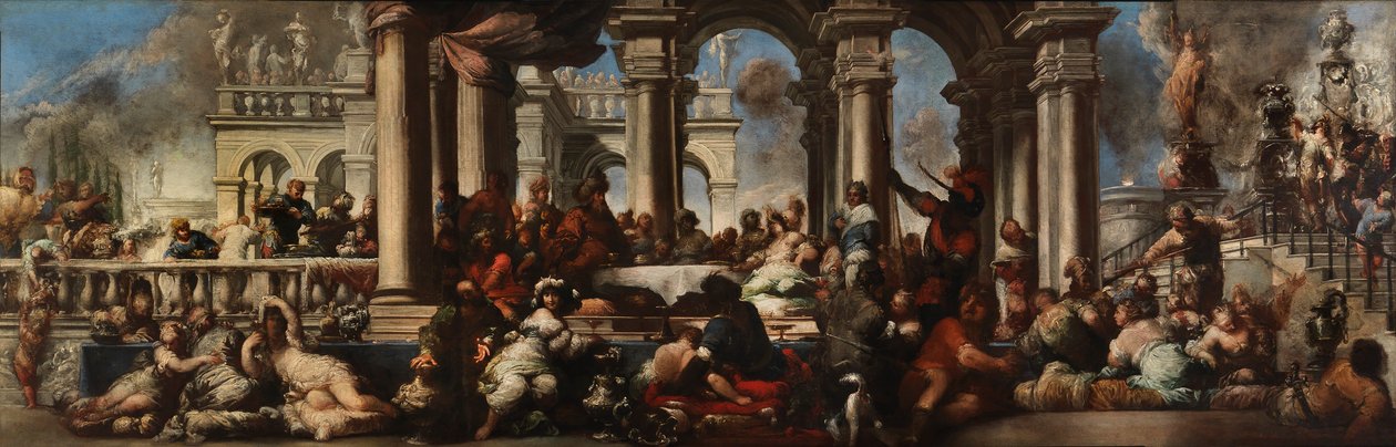 The Banquet of Cleopatra, 1660 by Sebastiano Mazzoni