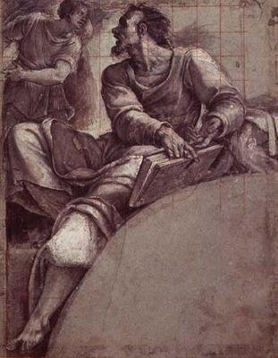 A Prophet Addressed by an Angel by Sebastiano del (c.1485 1547) Piombo