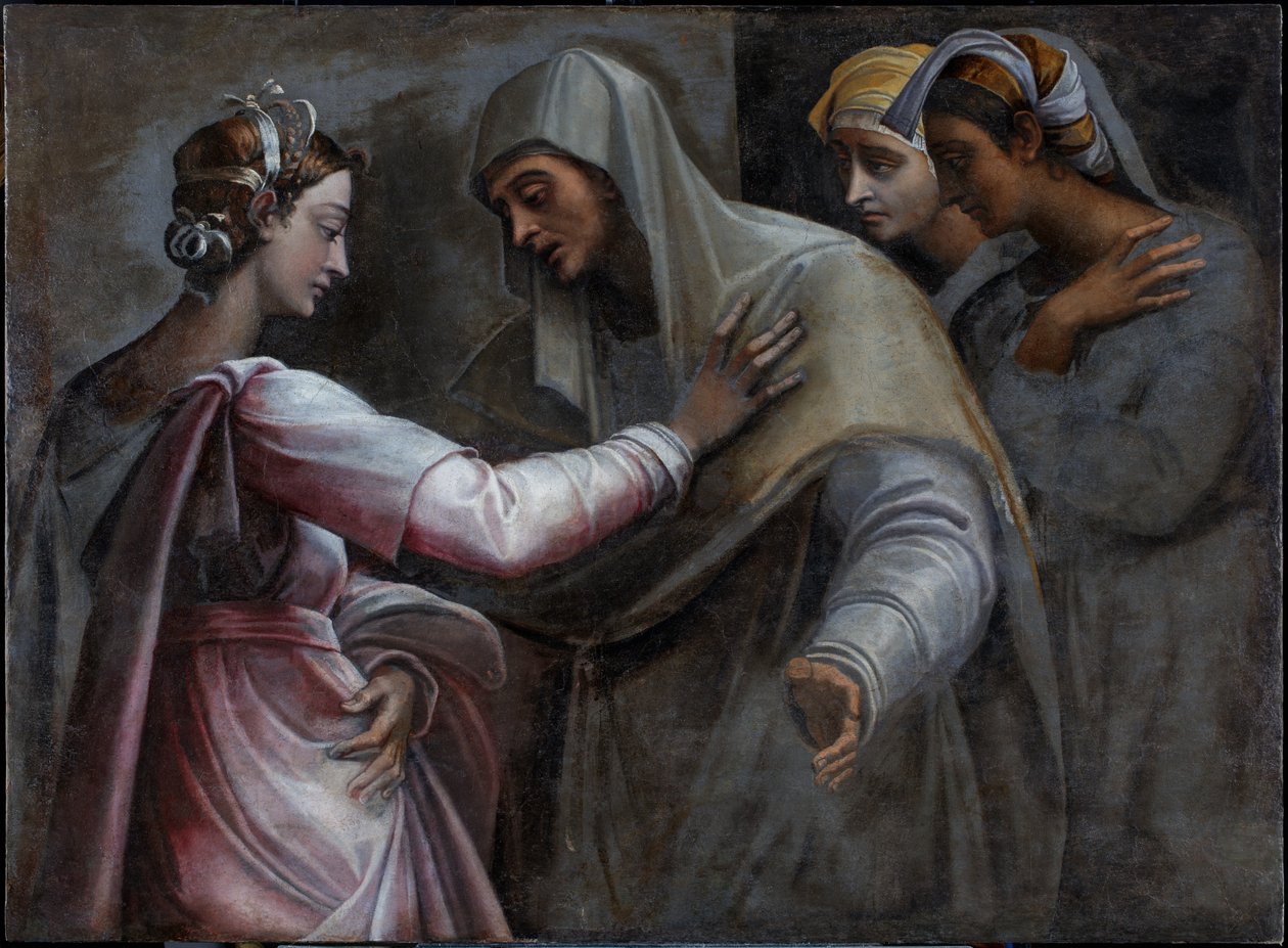 The Visitation - Mary and Elizabeth by Sebastiano del (c.1485-1547) Piombo