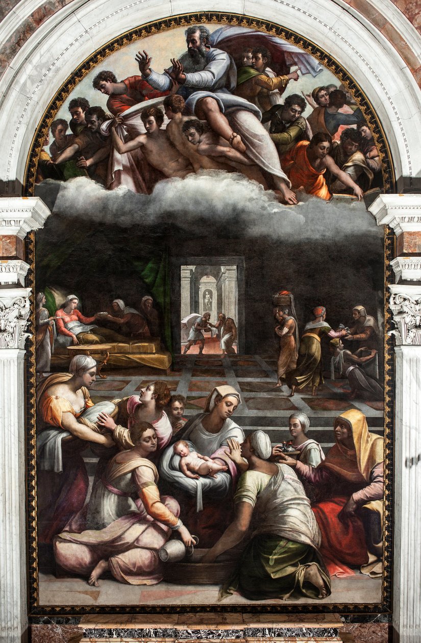 The Birth of the Virgin by Sebastiano del (c.1485 1547) Piombo