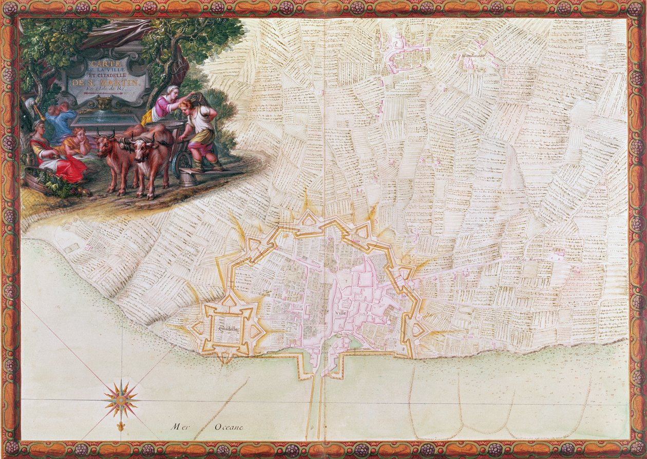Ms. 988, Tome 3, fol. 39 Map of the town and citadel of Saint-Martin, Ile de Ré, from the 
