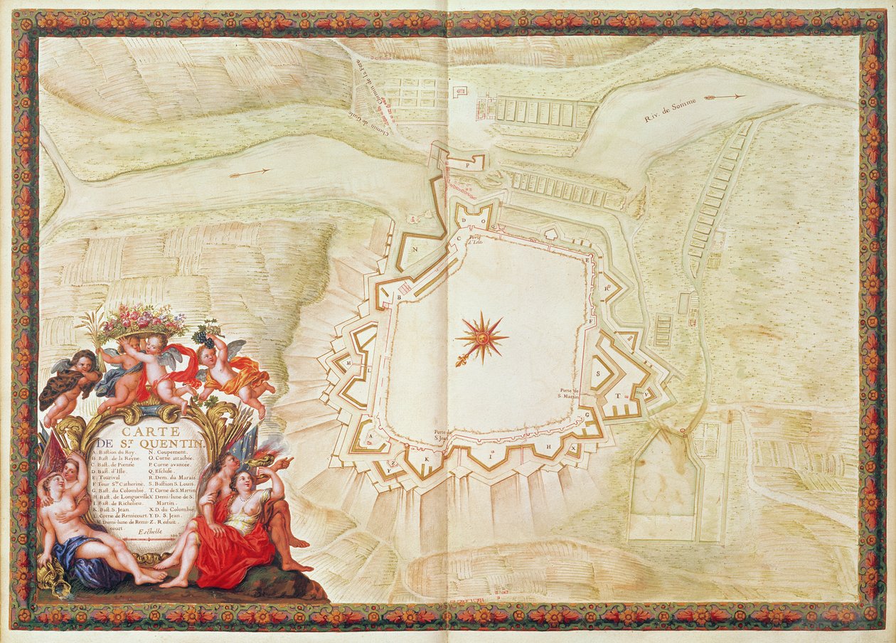 Map of Saint-Quentin, from the 