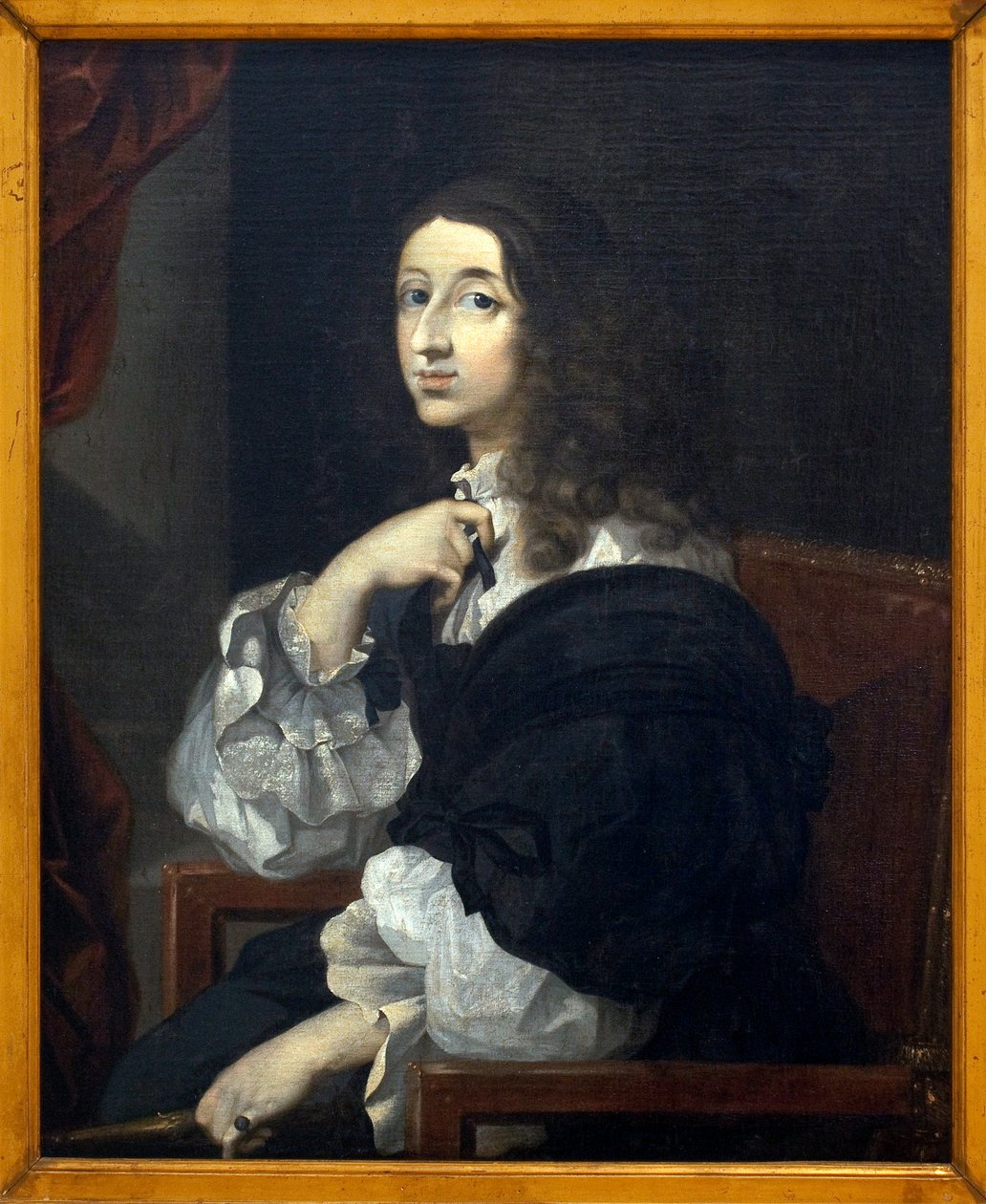Portrait of Queen Christine of Sweden (Kristina Vasa) by Sébastien Bourdon
