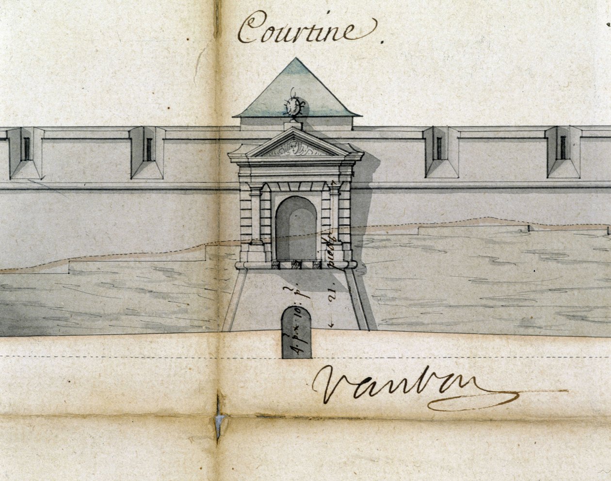 Fortifications Courtine by Vauban by Sebastien Le Prestre de Vauban