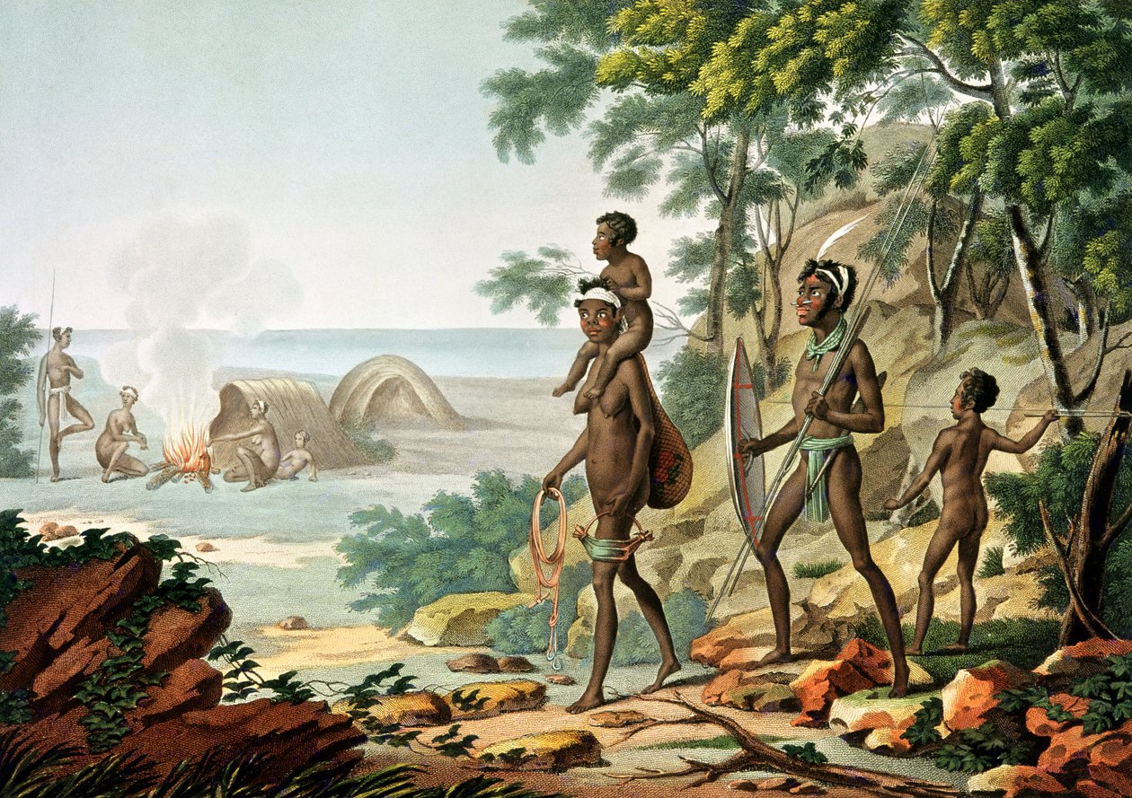 Port Jackson, New Holland: Aboriginal Family, from 