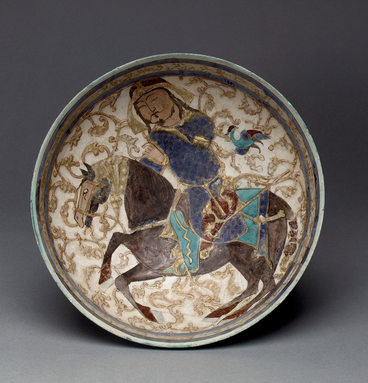 Bowl with Prince on Horseback from Iran by Seljuq Dynasty Seljuq Dynasty