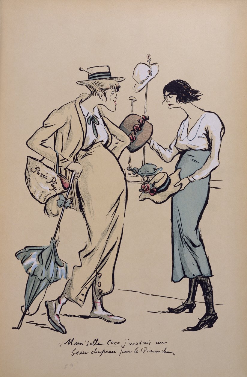 Coco Chanel (1883-1971) as a milliner, from 