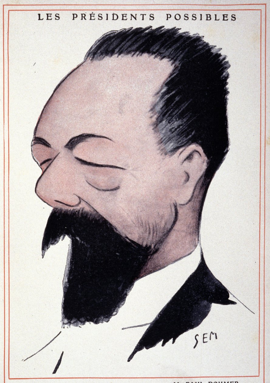 Portrait of Paul Doumer, French statesman, by Sem by Sem