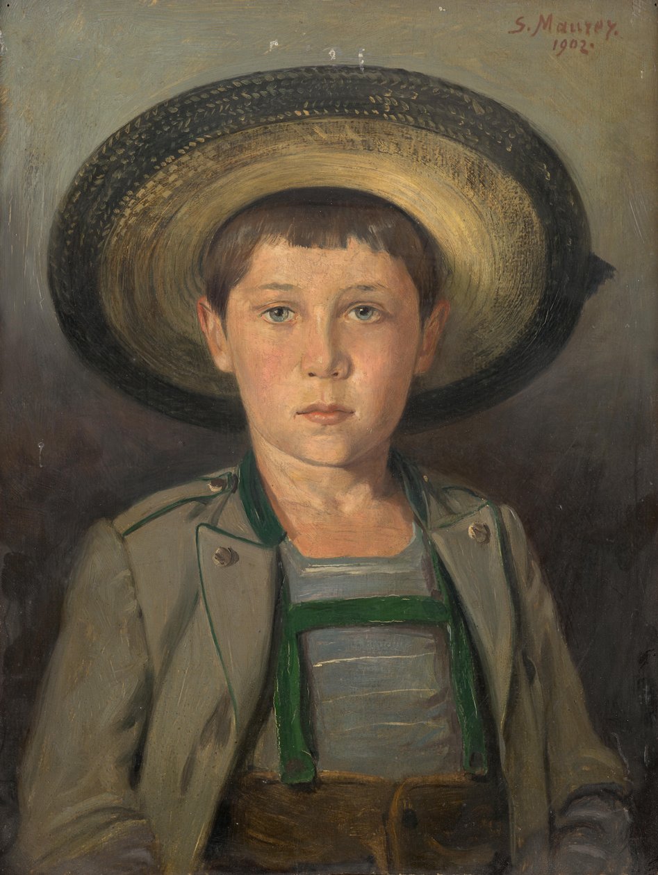 Portrait of Robert Maurer, Son of the Artist, at Nine Years Old by Serafin Maurer