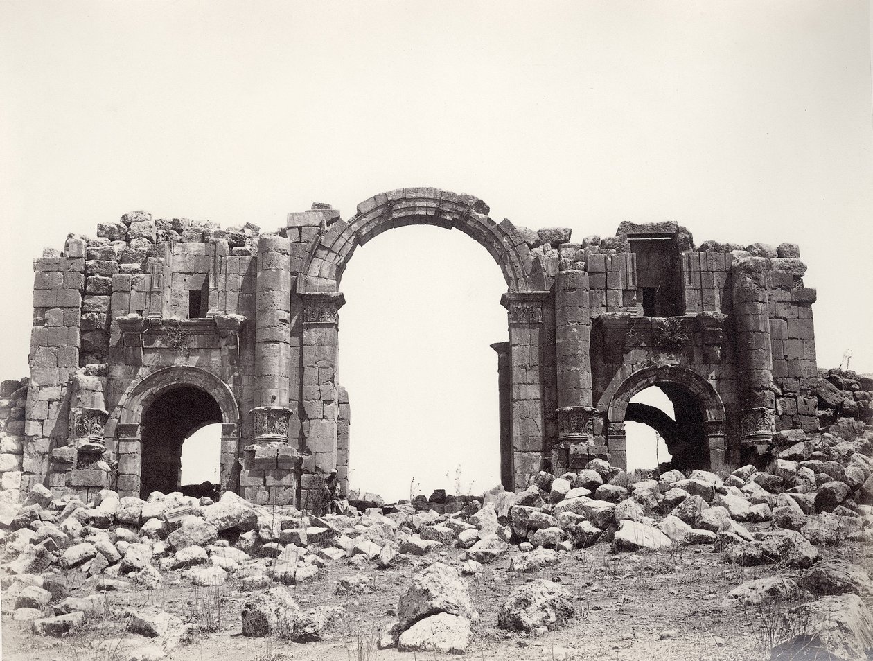 Hadrianic arch at Jerash, 1867 by Sergeant Henry Phillips