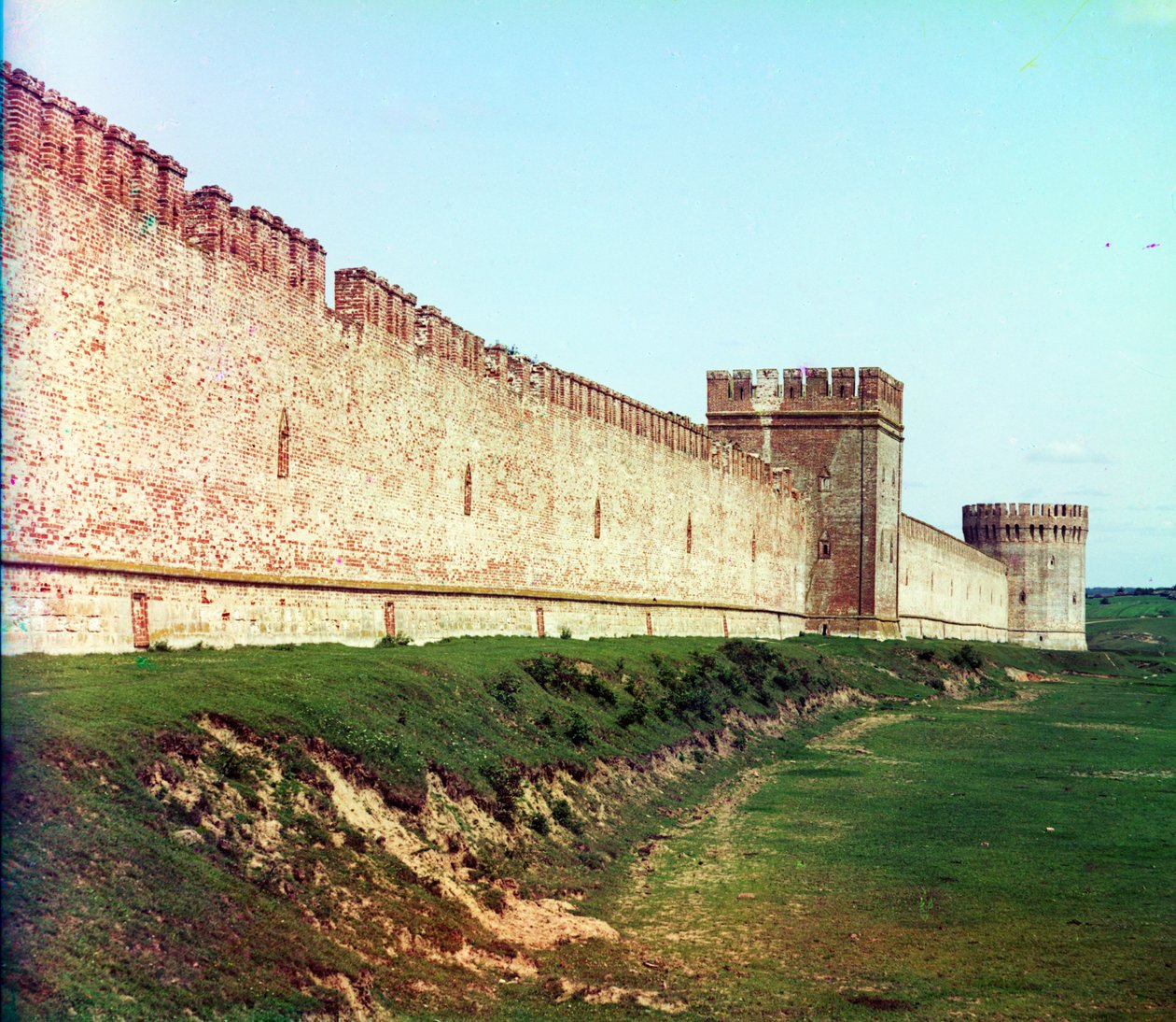 Fortress wall with Veselukha tower. Smolensk, Russia by Sergei Mikhailovich Prokudin Gorskii