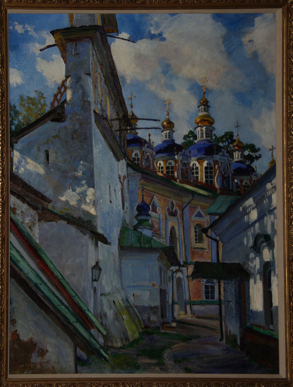 View of the Pskovo-Pechersky Monastery by Sergei Arsenevich Vinogradov