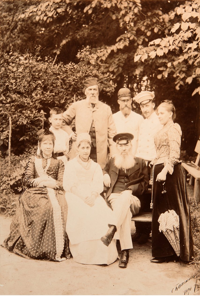 The Family of Yakov Petrovich Polonsky Visiting Afanasy Afanasievich Fet by Sergei Dmitrievich Botkin