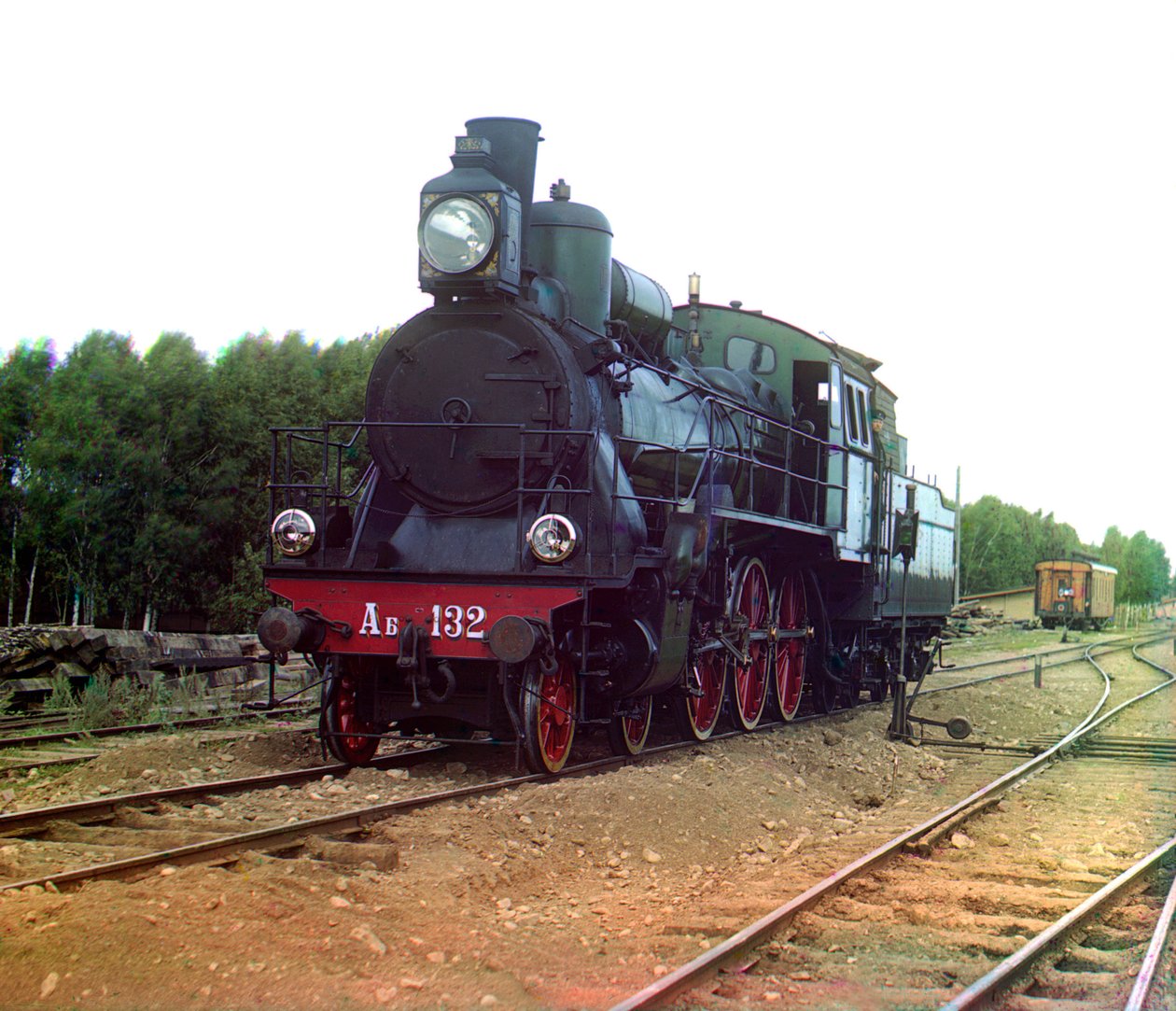 Russian train by Sergei Mikhailovich Prokudin Gorskii
