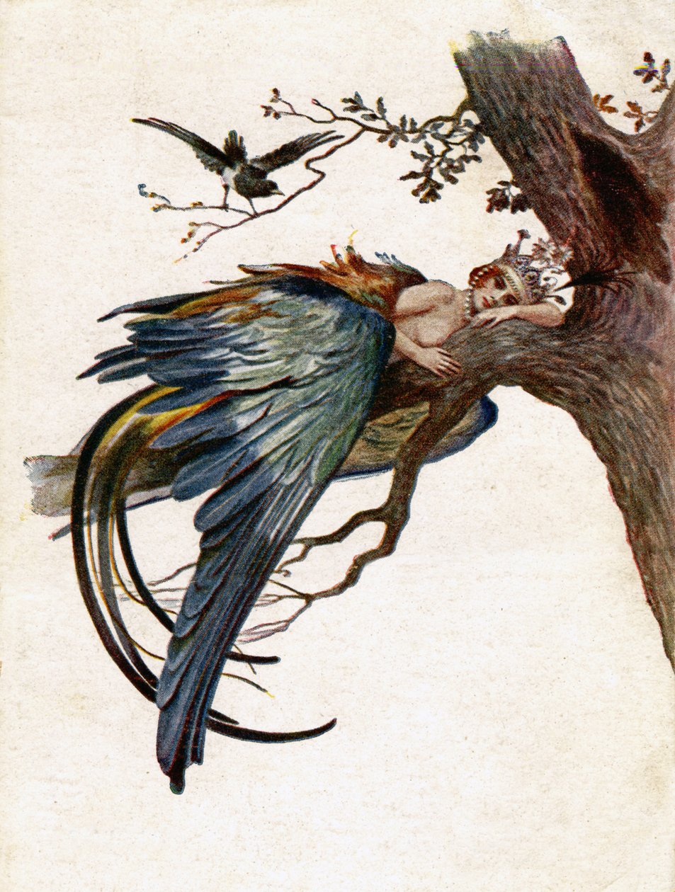 Fairy tales. The Blue Bird. Illustration by J. Solomko, Czech Republic by Sergei Sergeevich Solomko
