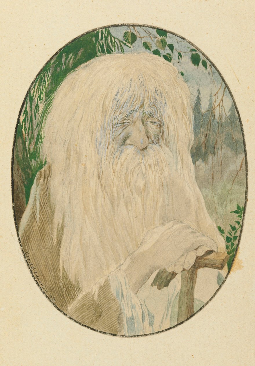Leshy. Illustration to the Poem Ruslan and Lyudmila by A. Pushkin, 1921-1926 by Sergei Vasilevich Chekhonin