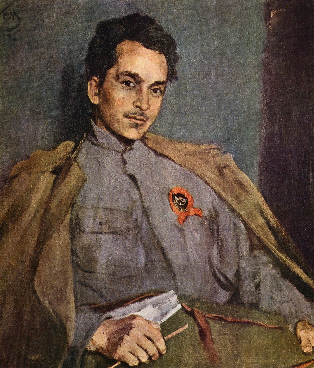 Portrait of Writer D.A. Furmanov by Sergei Vasilievich Malyutin