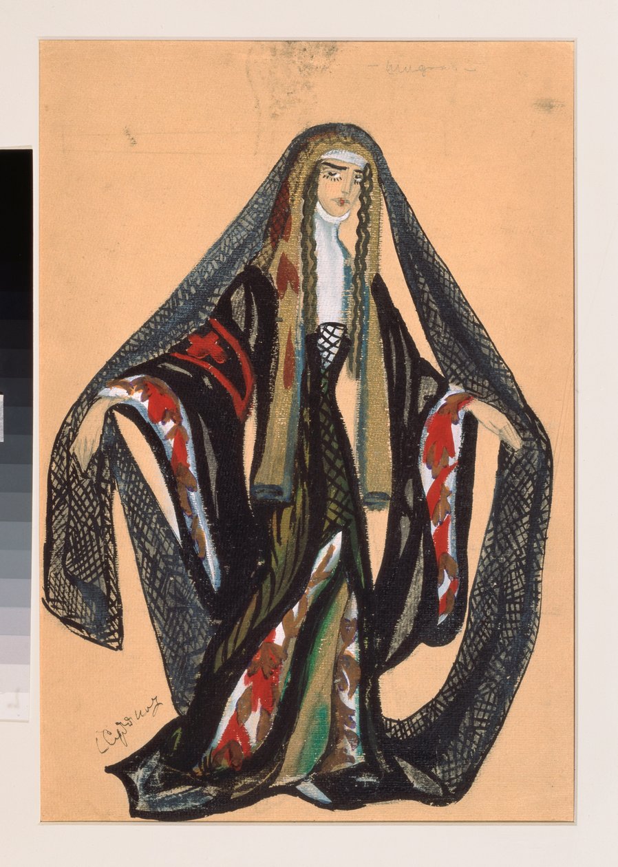 Costume Design for the Theatre Play Triumph of the States by A Bobrishchev-Pushkin by Sergei Yurevich Sudeikin
