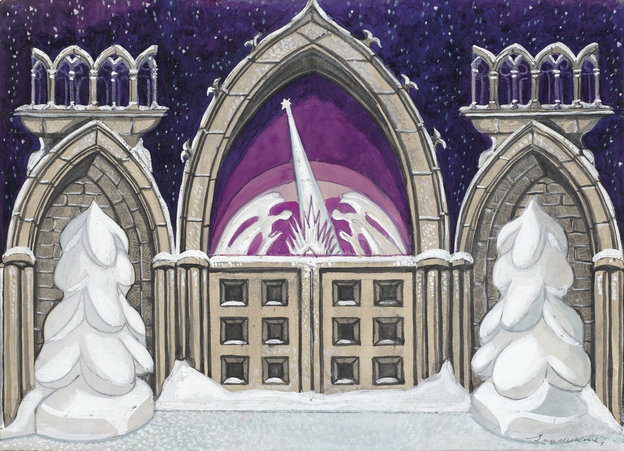 Stage Design for the Ballet The Nutcracker by P. Tchaikovsky by Sergei Yurievich Sudeykin