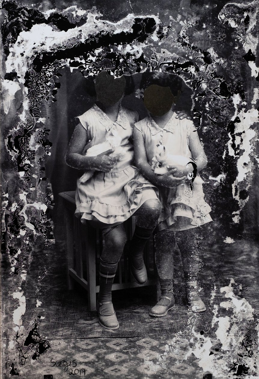 Sisters with Pets, 2019 by Sergis Adamos