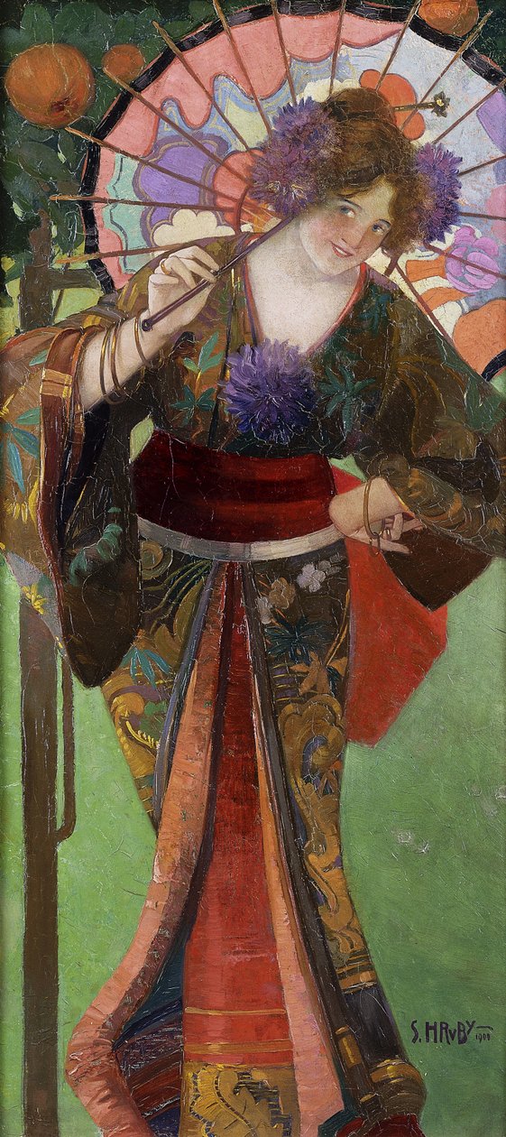 Geisha by Sergius Hruby: Highest-quality art reproduction