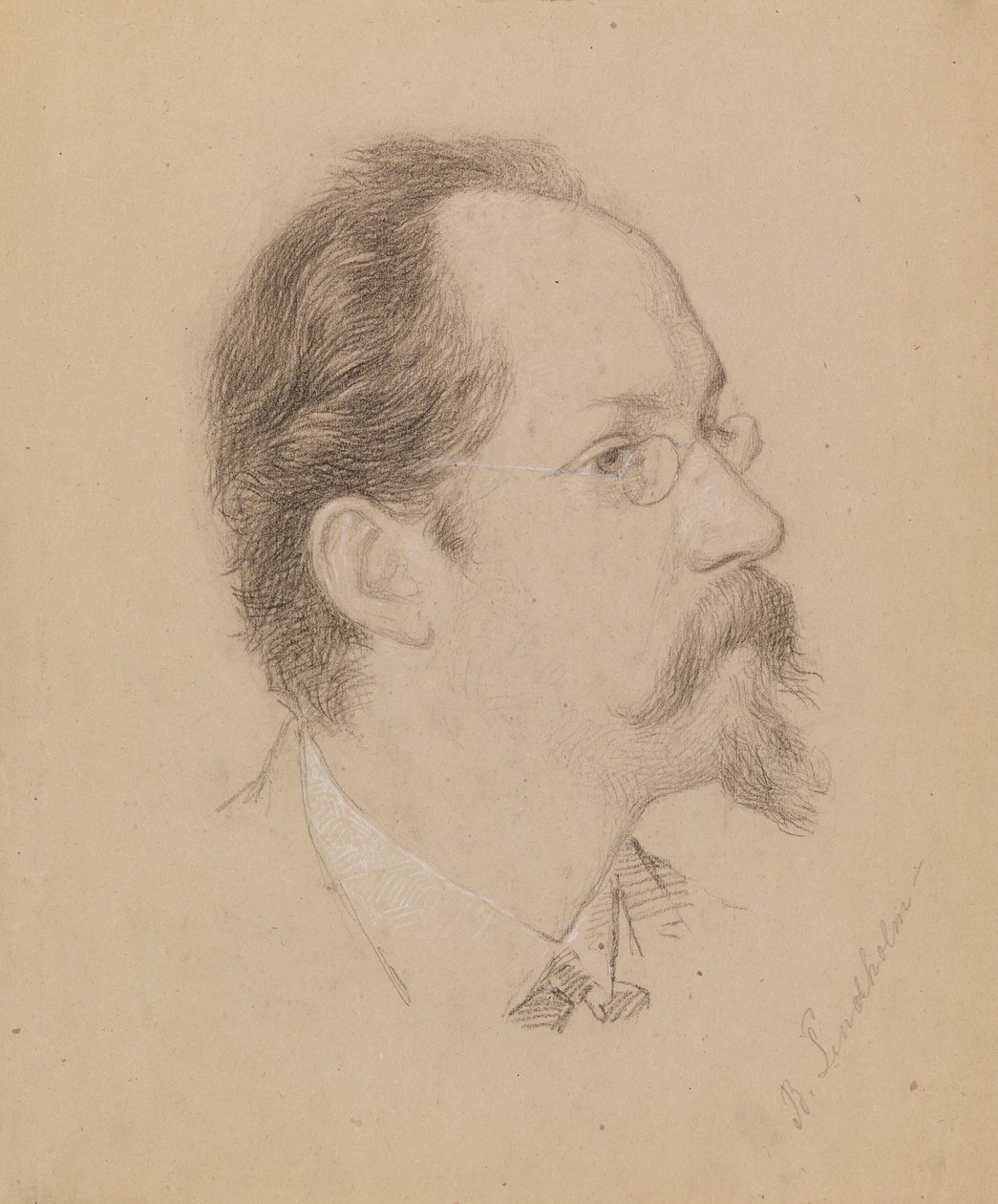 Artist Berndt Lindholm by Severin Falkman