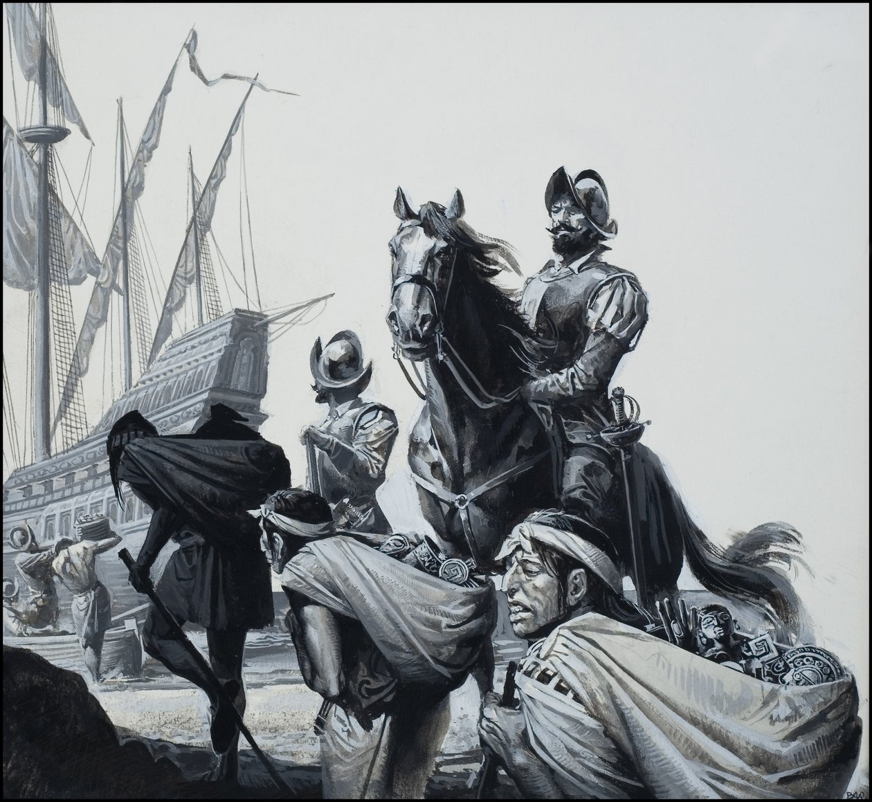 Gold Transportation through Panama by Severino Baraldi