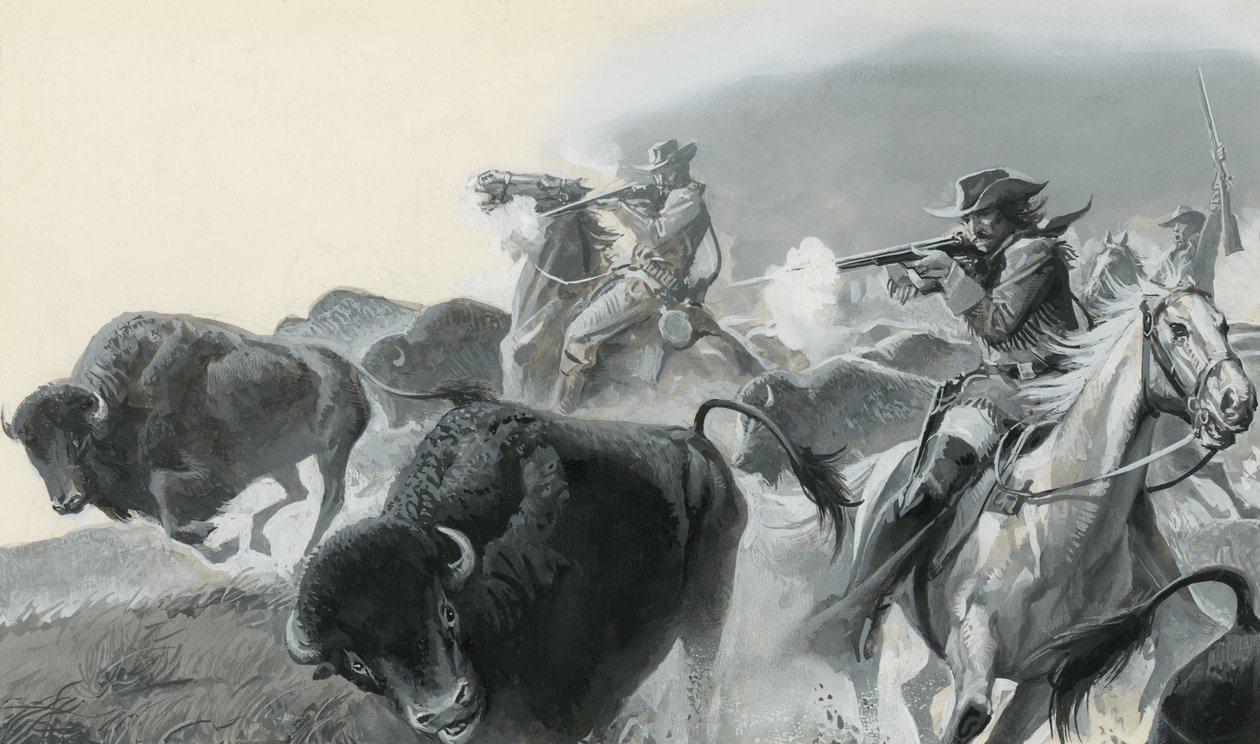 Herd of Buffalo by Severino Baraldi