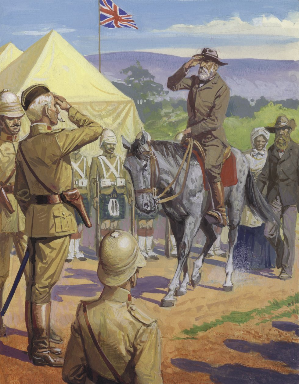 Piet Cronje Surrendering to Lord Roberts by Severino Baraldi