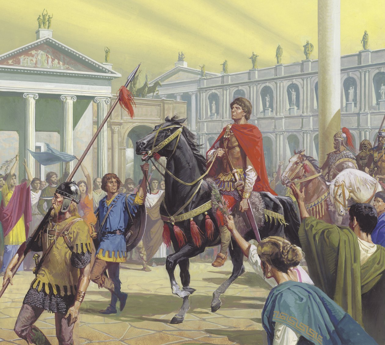 Theodoric enters Rome in the year AD 500 by Severino Baraldi