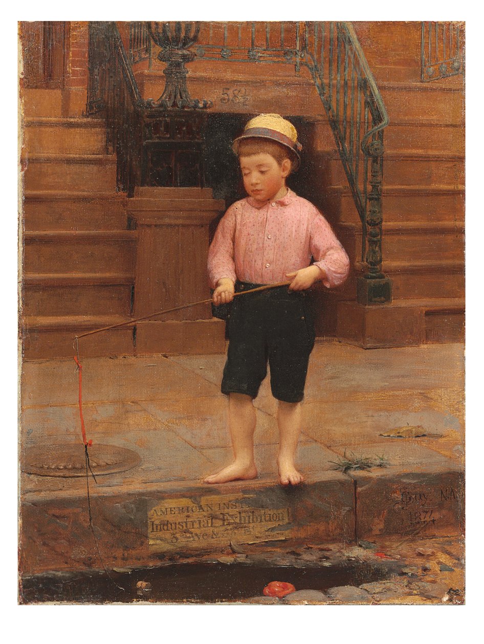 Boy Fishing at 58 ½ East 10th Street by Seymour Joseph Guy