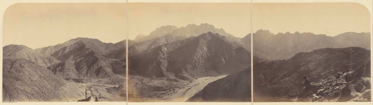 Jebel Serbal from Jebel Tahuneh by Sgt. James M. McDonald