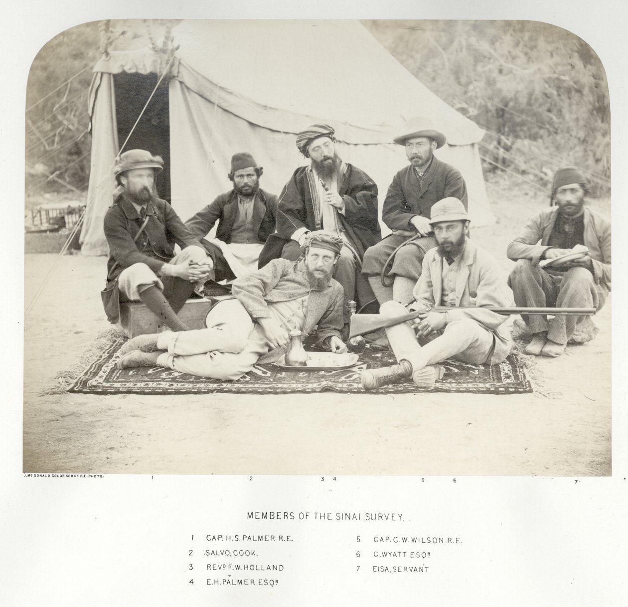 Members of the Sinai Survey, 1868 by Sgt. James M. McDonald