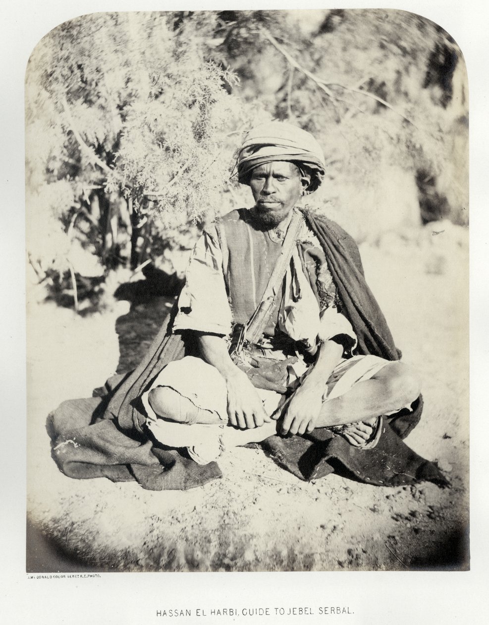 Hassan el Harbi, guide to Jebel Serbal, 1868 by Sgt. James M. McDonald
