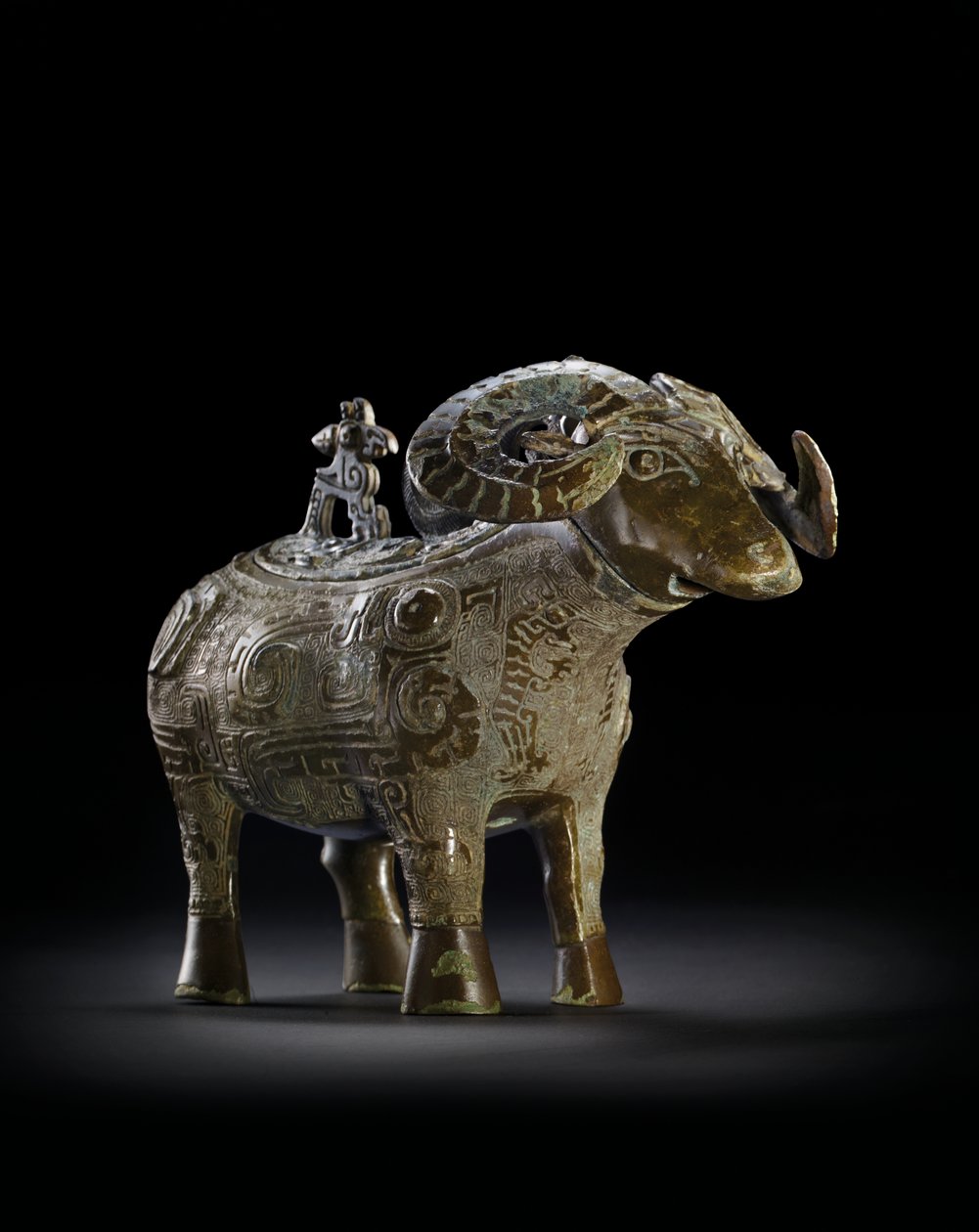 Ritual ram-form wine vessel, Gong by Shang Dynasty Chinese School