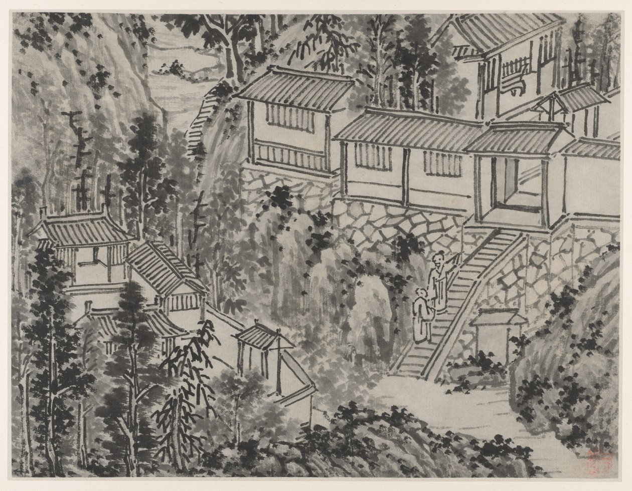 Twelve Views of Tiger Hill, Suzhou: The Pine Retreat, after 1490 by Shen Zhou