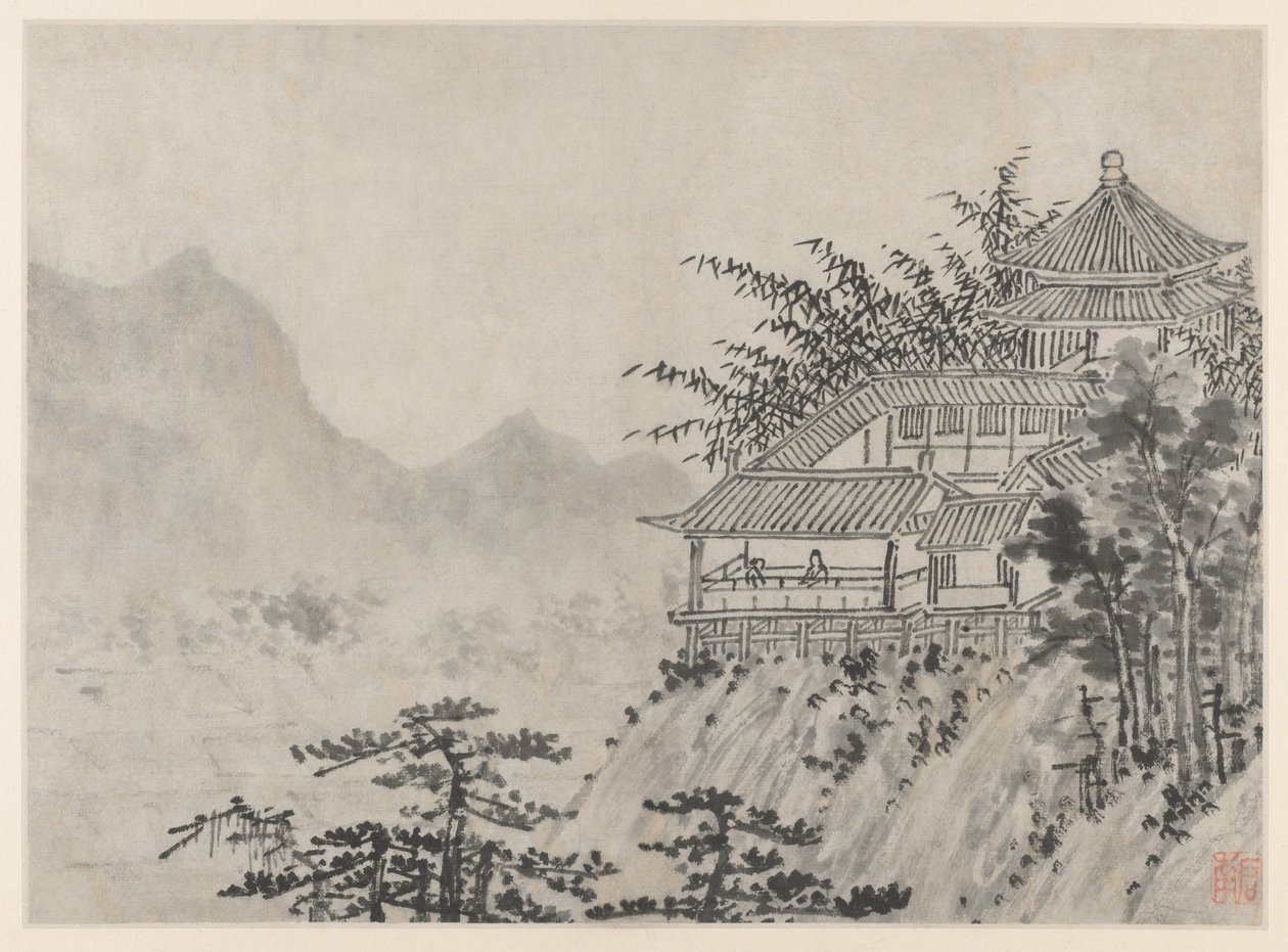Twelve Views of Tiger Hill, Suzhou: The Thousand Acres of Clouds, after 1490 by Shen Zhou
