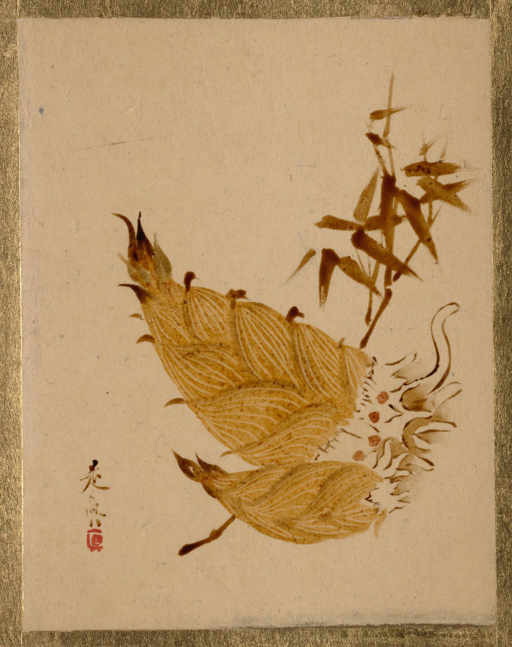 Bamboo Shoots by Shibata Zeshin