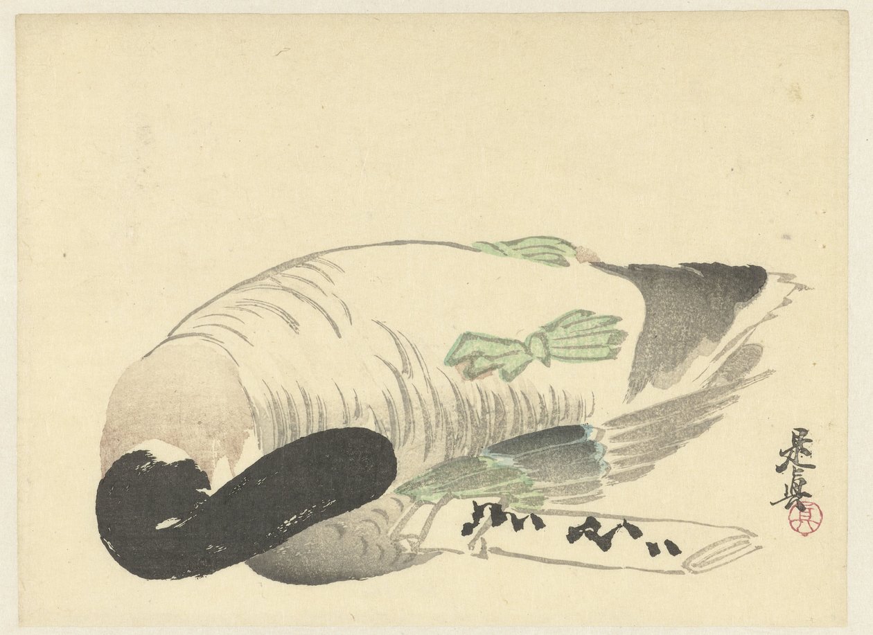 Dead Duck Next to Folded Letter by Shibata Zeshin