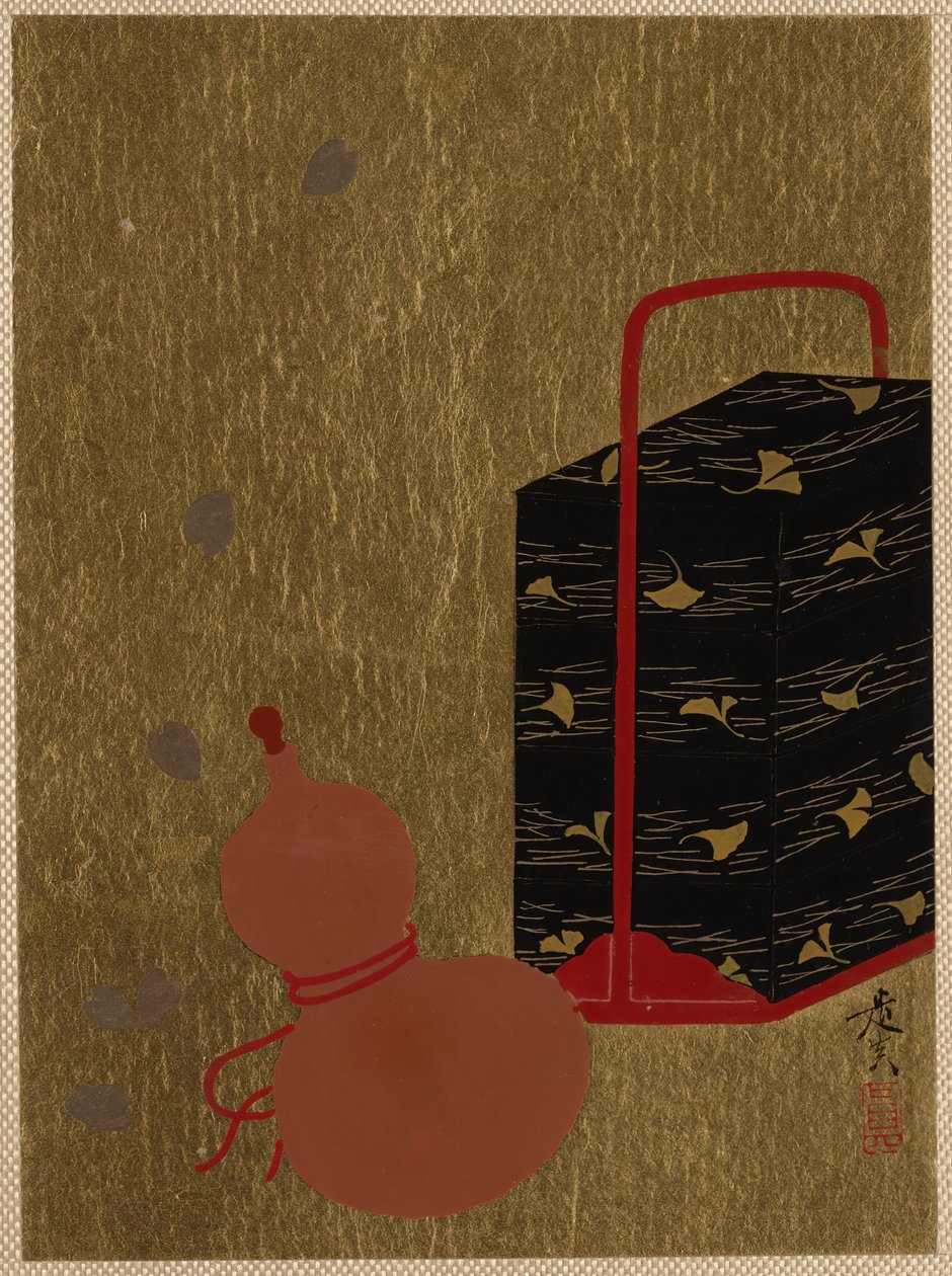 Lacquer Box and Gourd by Shibata Zeshin