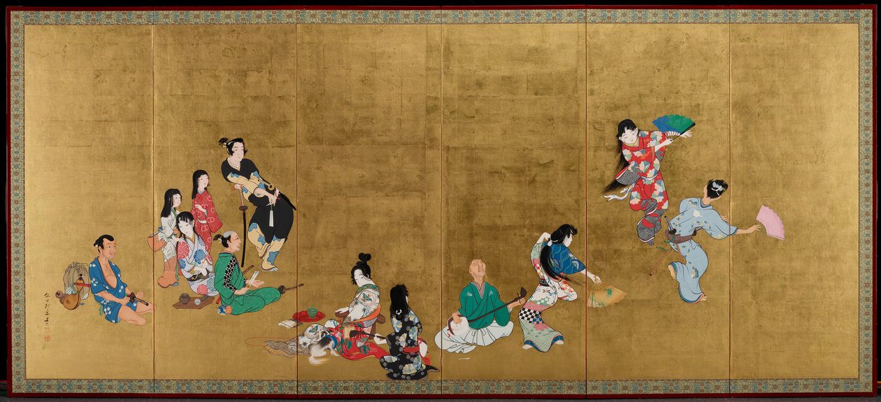 The Four Accomplishments [left of a pair] by Shibata Zeshin