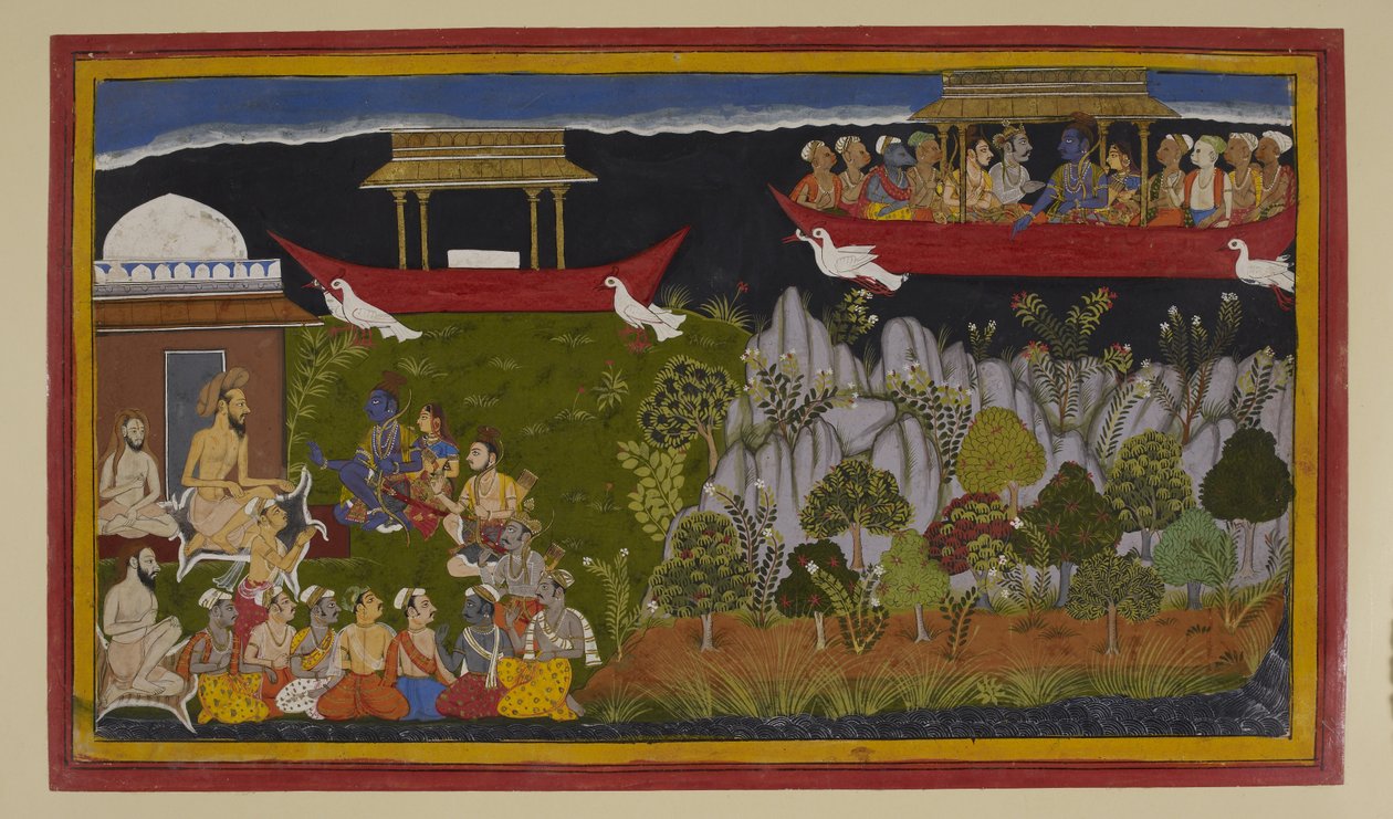 Rama and Sita Arrive at Bharadvaja