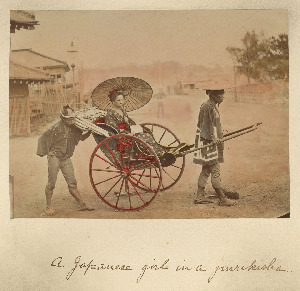 A Japanese Girl in a Jinrikisha by Shinichi Suzuki