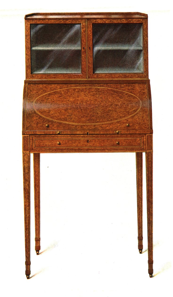 Amboyna-Wood Writing Cabinet by Shirley Charles Llewellyn Slocombe